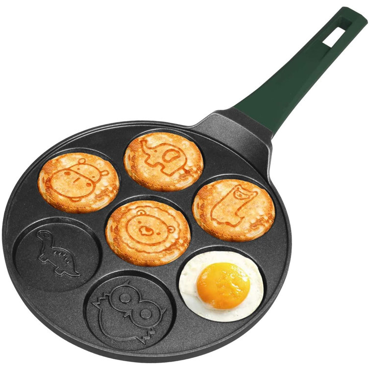 ZWISSLIV Pancake Pan Maker,10.5 Inch 7 Molds Mini Pancake Non Stick